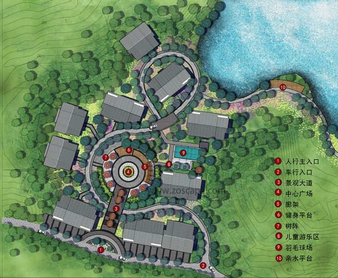 PSD彩色平面圖在城鄉與園林規劃總圖設計中的應用